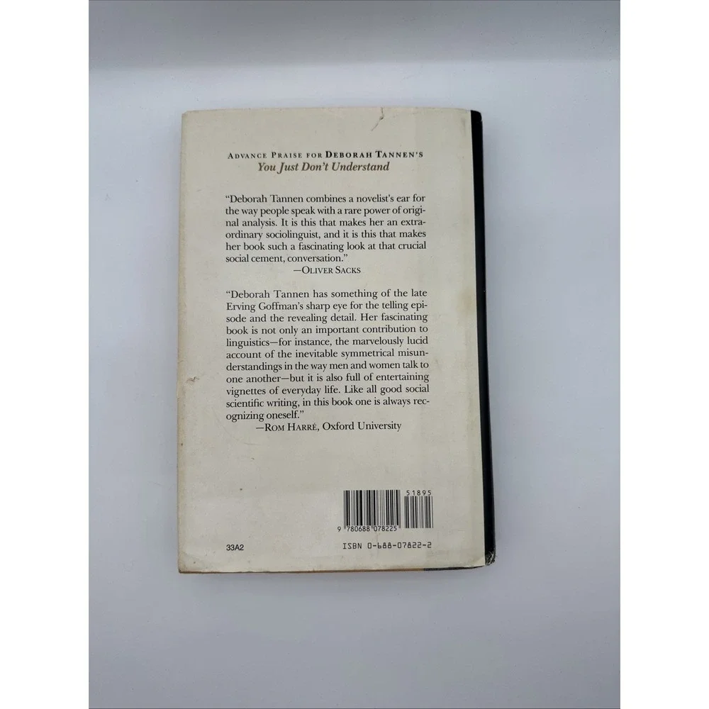 You Just Don't Understand by‎ Deborah Tannen Hardcover Book with Dust Jacket